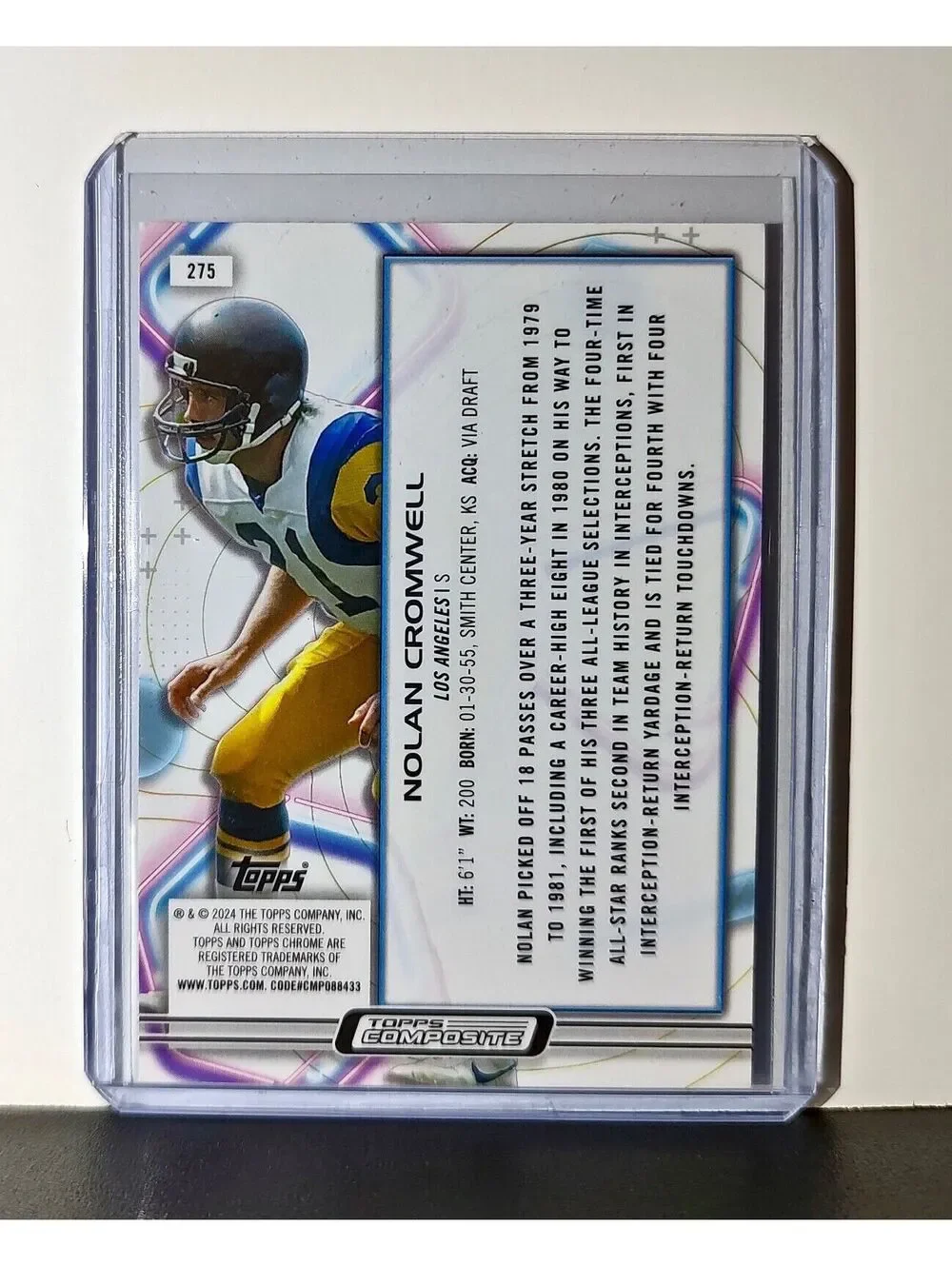 Nolan Cromwell 2023 Topps Chrome Cosmic NFL #275 Card Los Angeles Rams